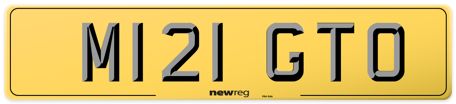 M121 GTO Rear Number Plate