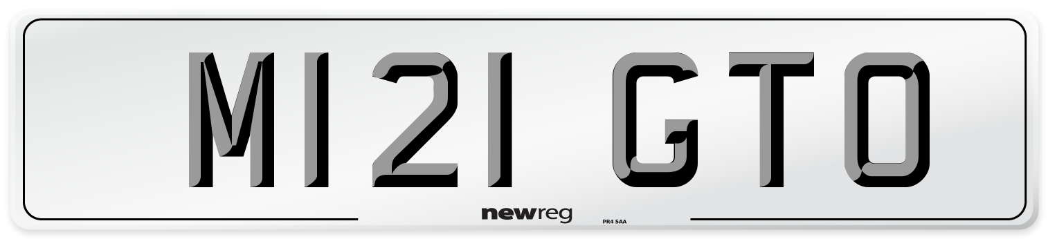 M121 GTO Front Number Plate