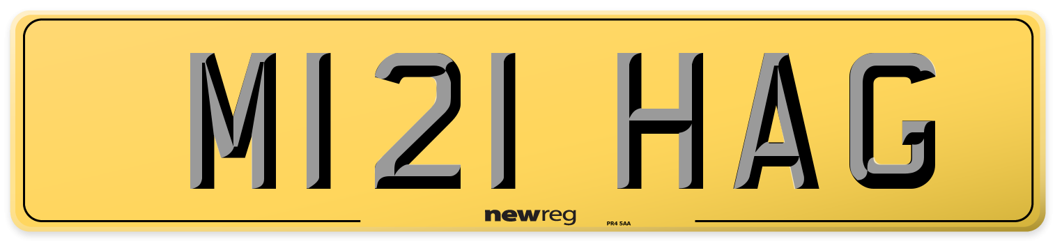 M121 HAG Rear Number Plate