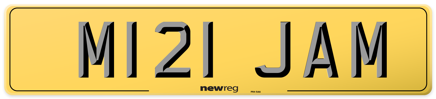 M121 JAM Rear Number Plate