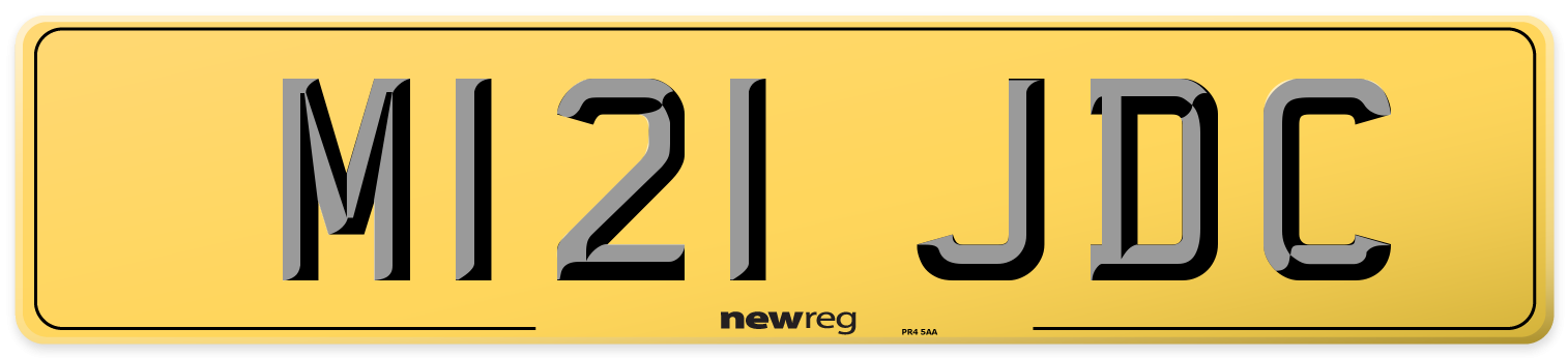 M121 JDC Rear Number Plate