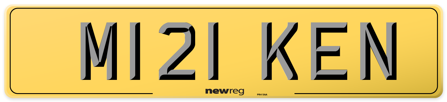 M121 KEN Rear Number Plate