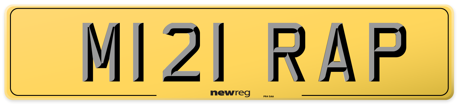 M121 RAP Rear Number Plate