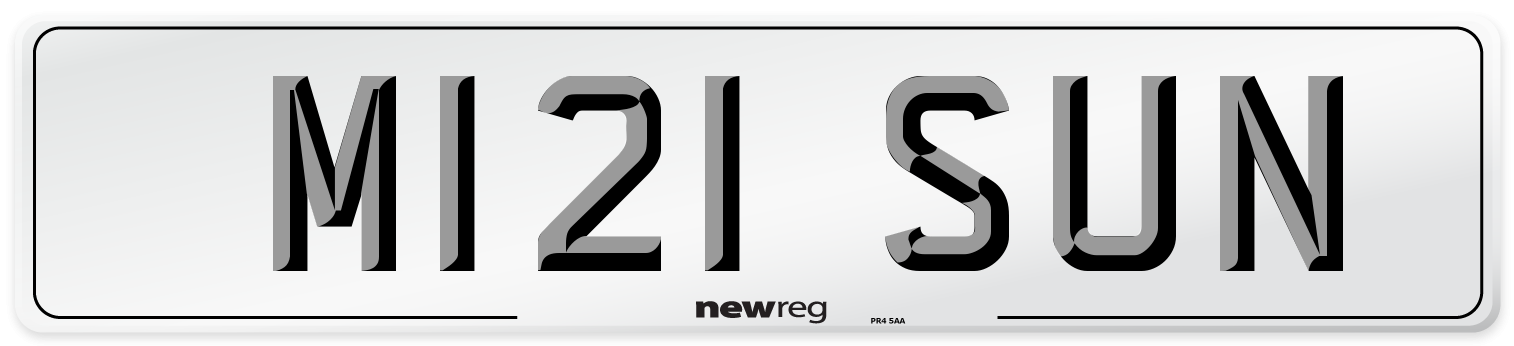 M121 SUN Front Number Plate