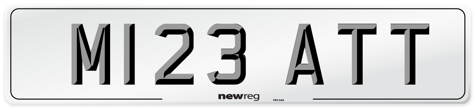 M123 ATT Front Number Plate