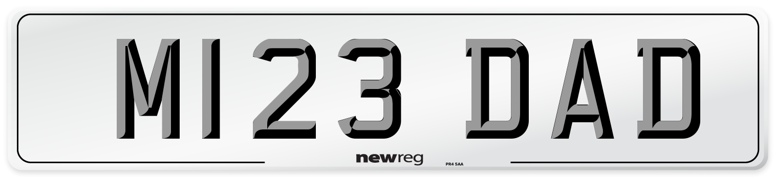 M123 DAD Front Number Plate