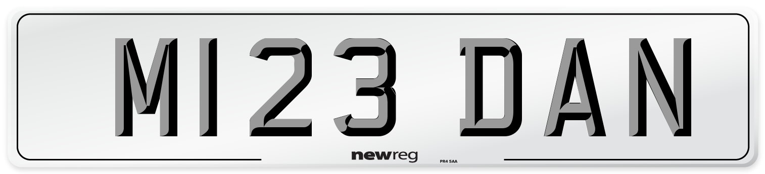 M123 DAN Front Number Plate