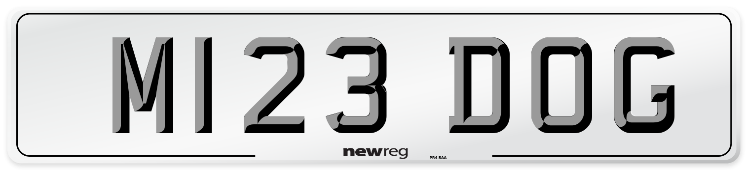 M123 DOG Front Number Plate