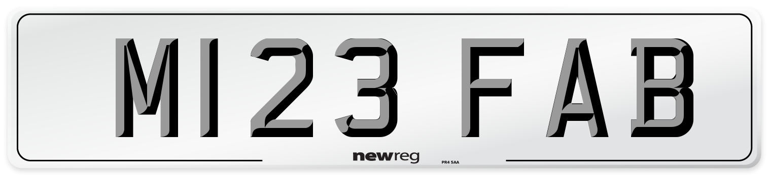 M123 FAB Front Number Plate