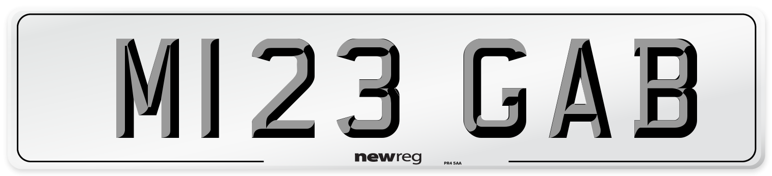 M123 GAB Front Number Plate