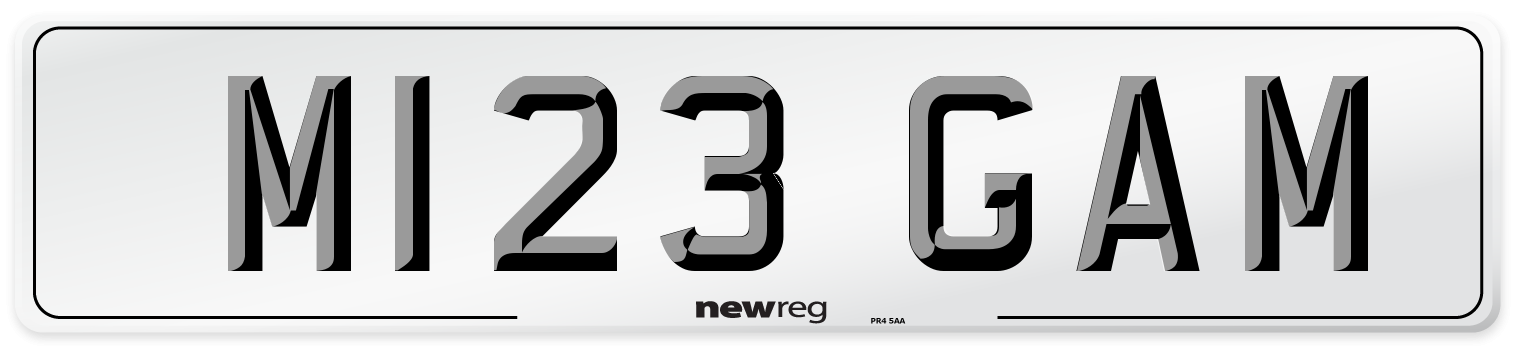 M123 GAM Front Number Plate
