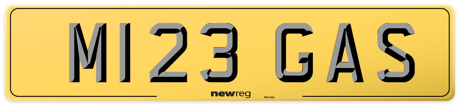 M123 GAS Rear Number Plate