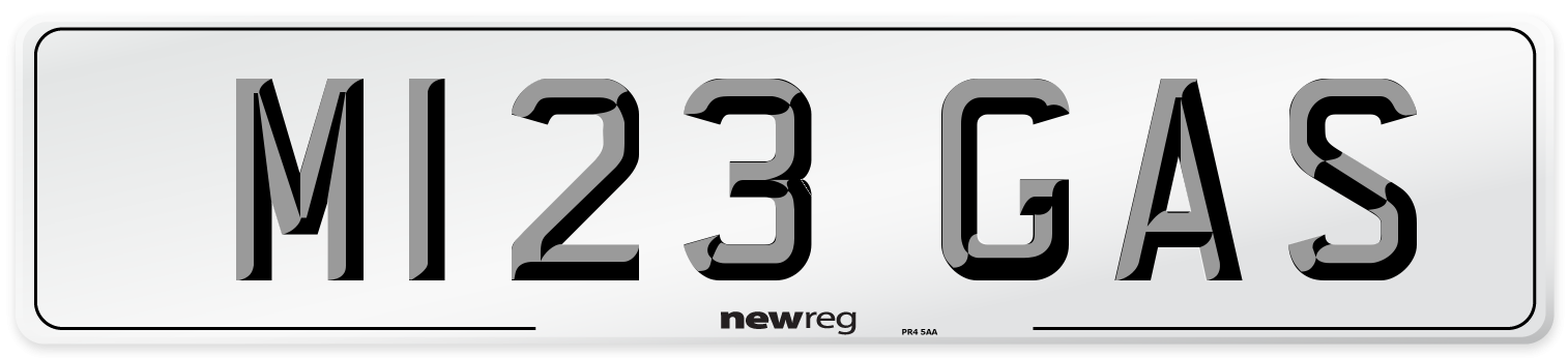 M123 GAS Front Number Plate