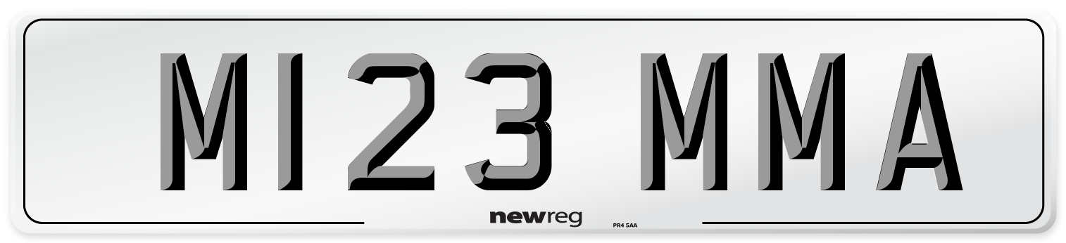 M123 MMA Front Number Plate