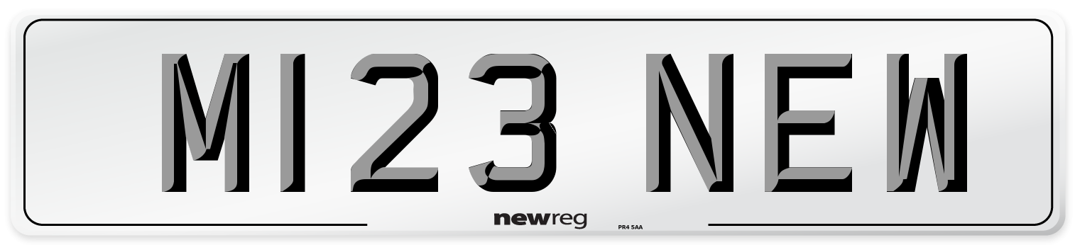 M123 NEW Front Number Plate