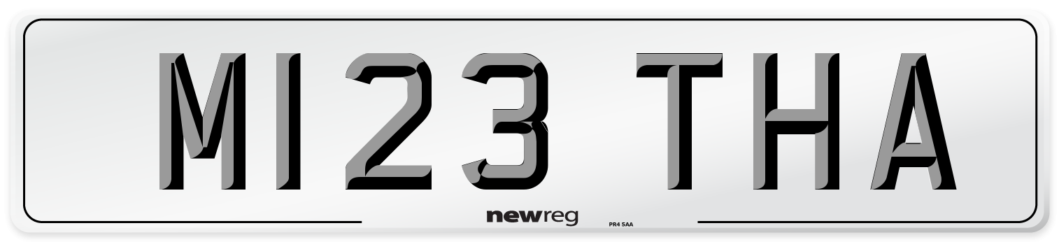 M123 THA Front Number Plate