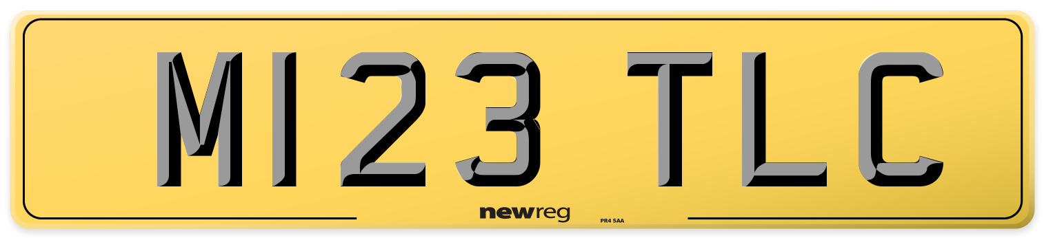 M123 TLC Rear Number Plate