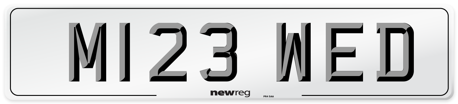 M123 WED Front Number Plate