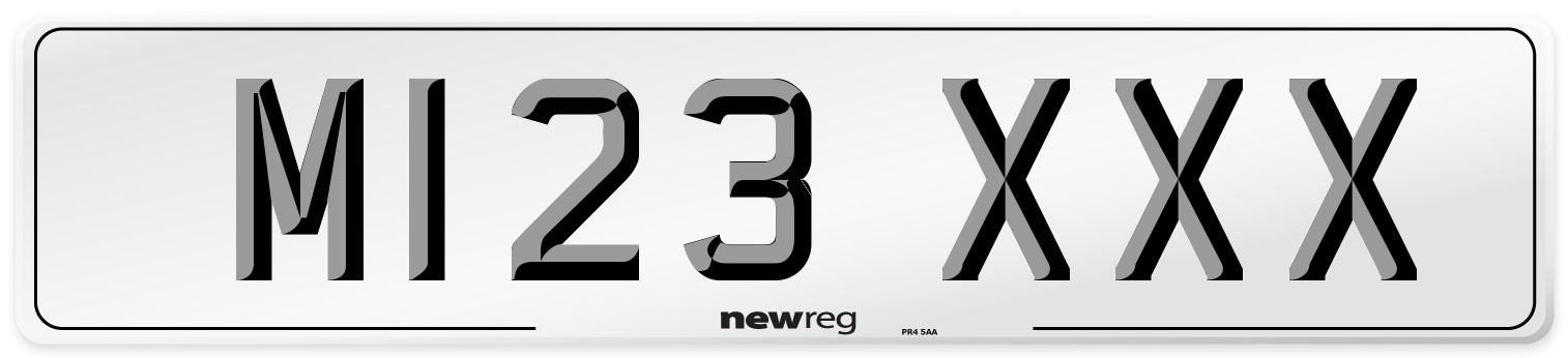 M123 XXX Front Number Plate