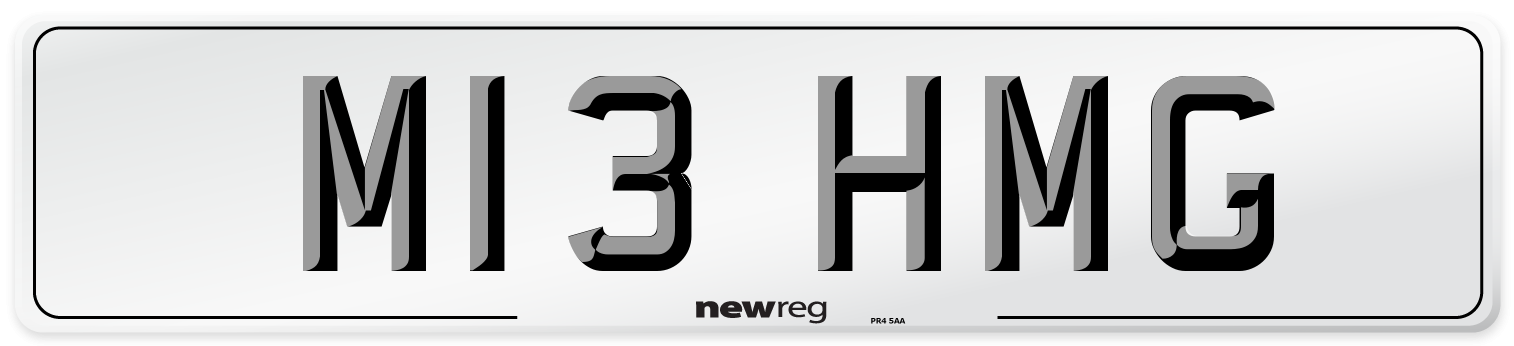 M13 HMG Front Number Plate