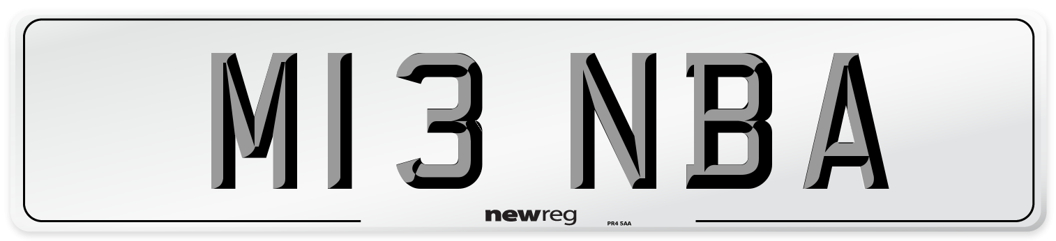 M13 NBA Front Number Plate