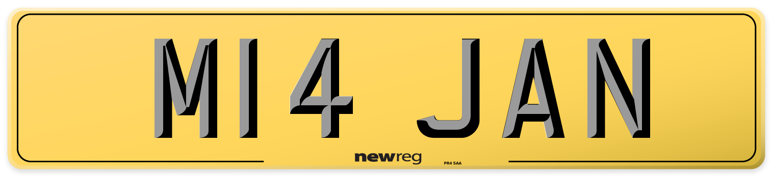 M14 JAN Rear Number Plate