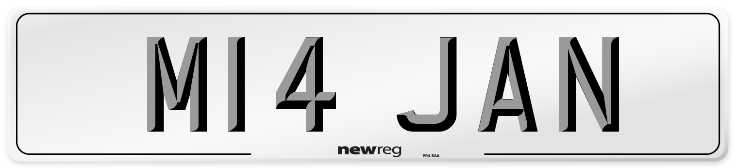 M14 JAN Front Number Plate