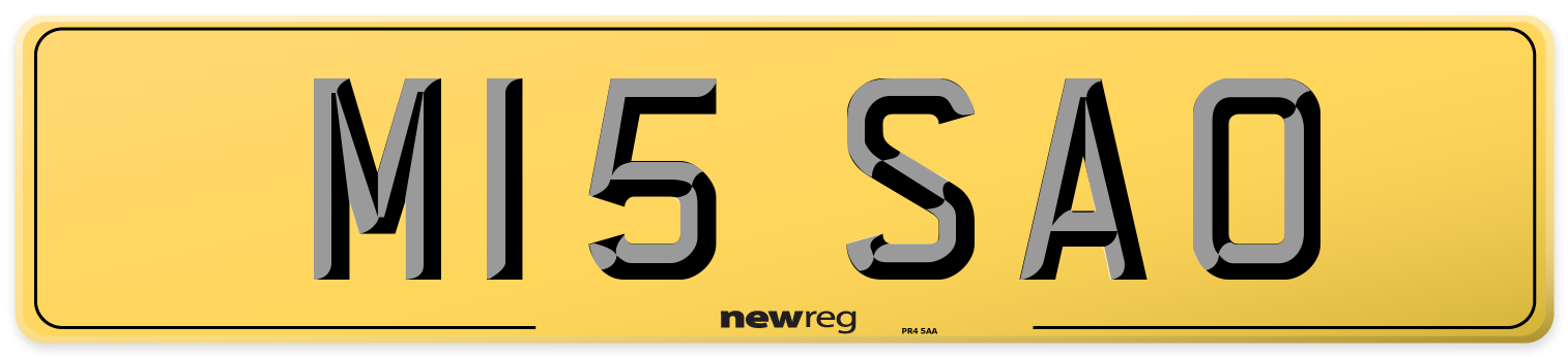 M15 SAO Rear Number Plate