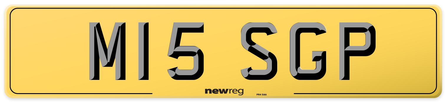 M15 SGP Rear Number Plate