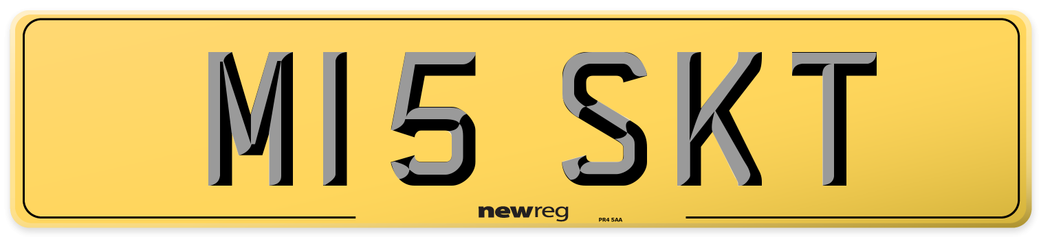 M15 SKT Rear Number Plate