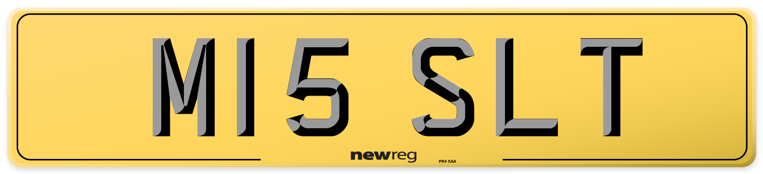 M15 SLT Rear Number Plate