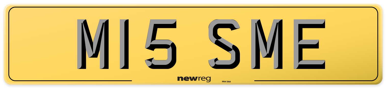 M15 SME Rear Number Plate