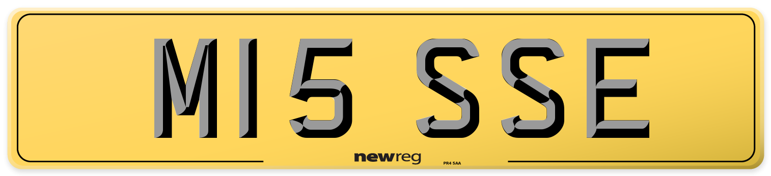 M15 SSE Rear Number Plate