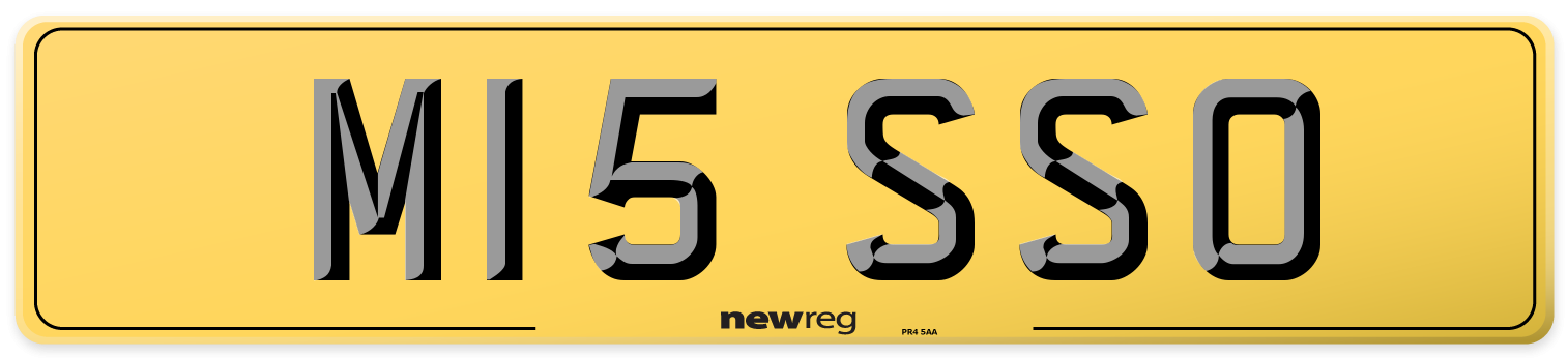 M15 SSO Rear Number Plate