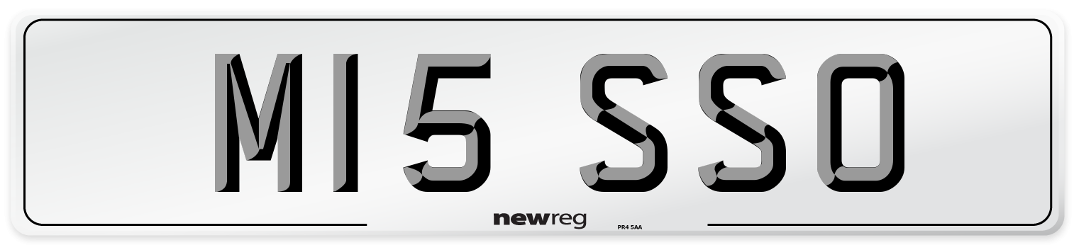 M15 SSO Front Number Plate