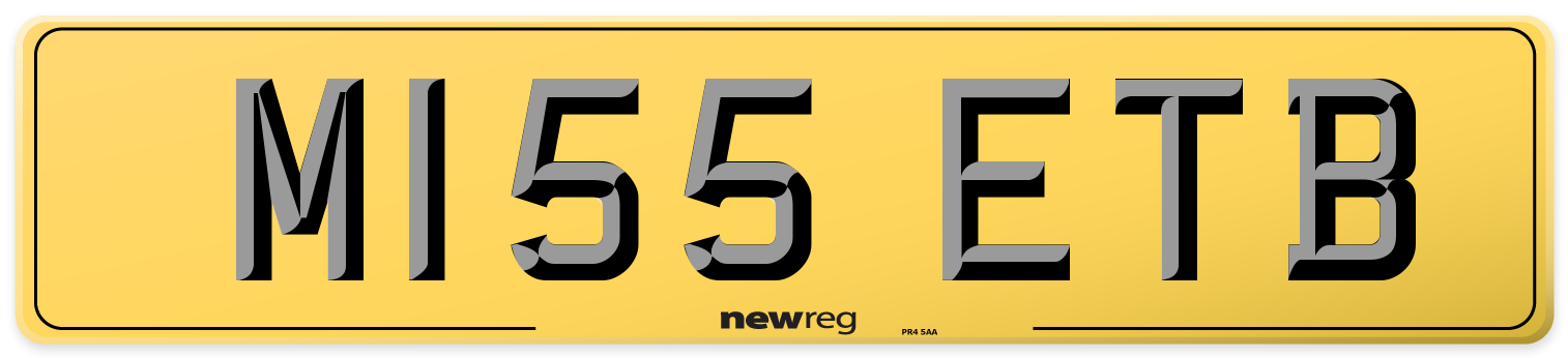 M155 ETB Rear Number Plate