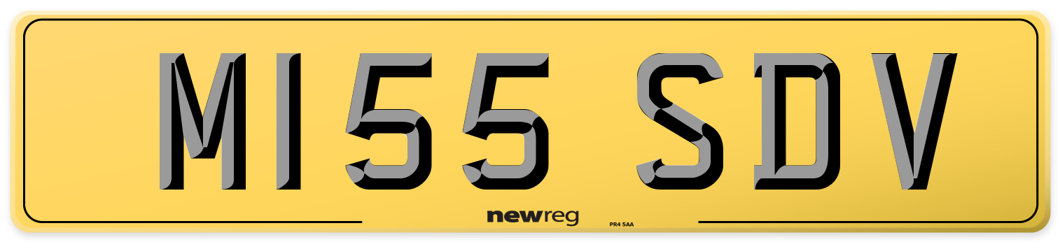M155 SDV Rear Number Plate