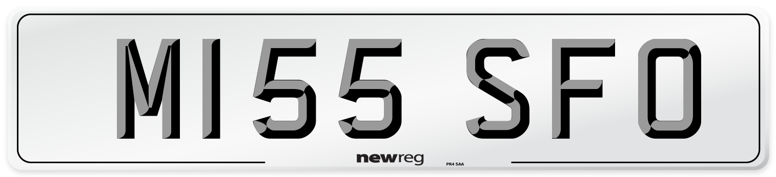 M155 SFO Front Number Plate