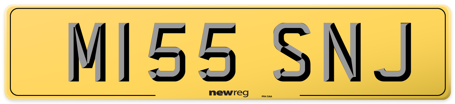 M155 SNJ Rear Number Plate