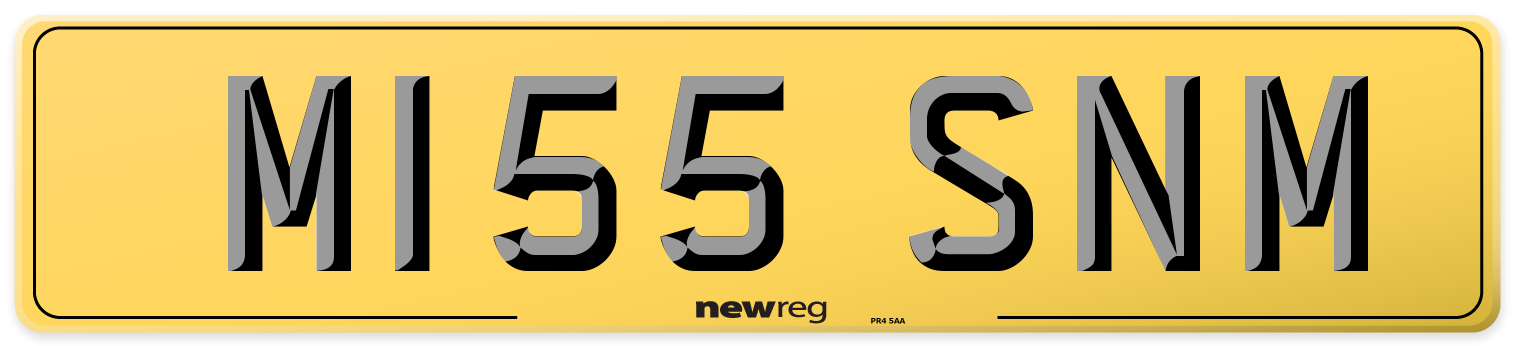 M155 SNM Rear Number Plate
