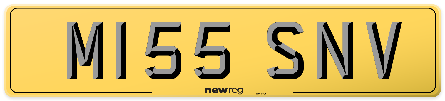 M155 SNV Rear Number Plate
