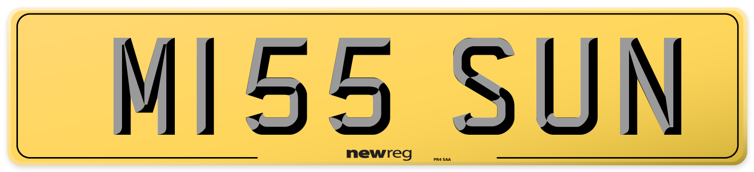 M155 SUN Rear Number Plate