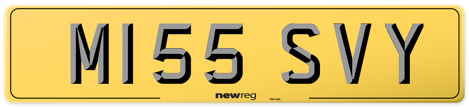 M155 SVY Rear Number Plate