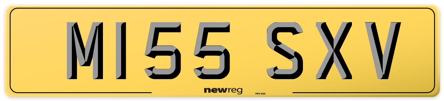 M155 SXV Rear Number Plate