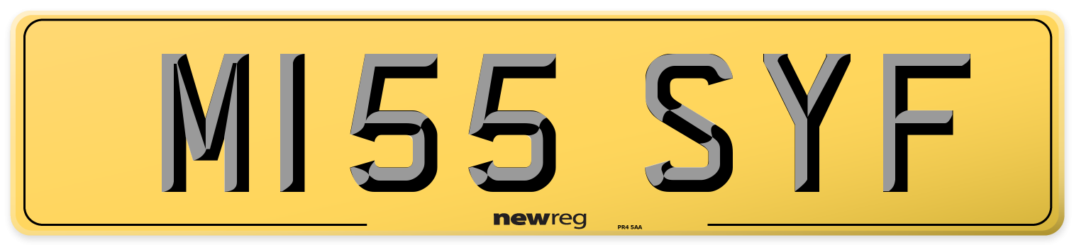 M155 SYF Rear Number Plate