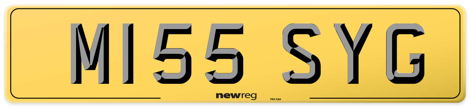 M155 SYG Rear Number Plate