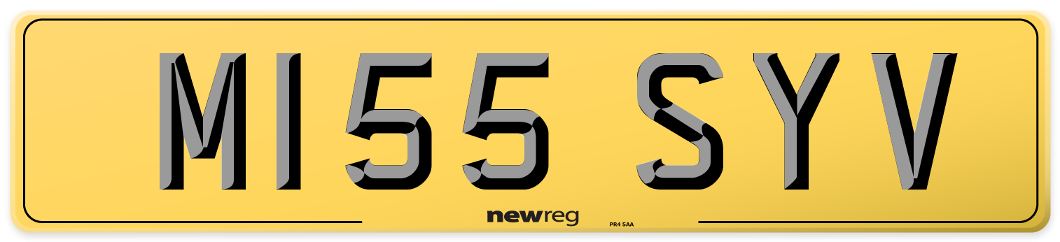 M155 SYV Rear Number Plate