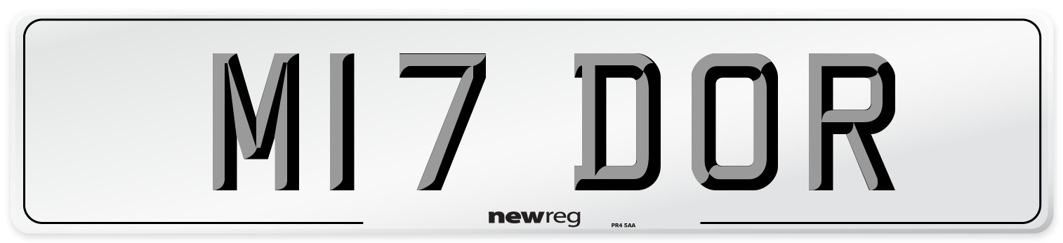 M17 DOR Front Number Plate