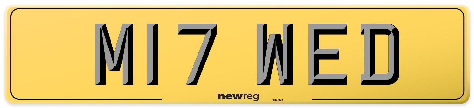 M17 WED Rear Number Plate