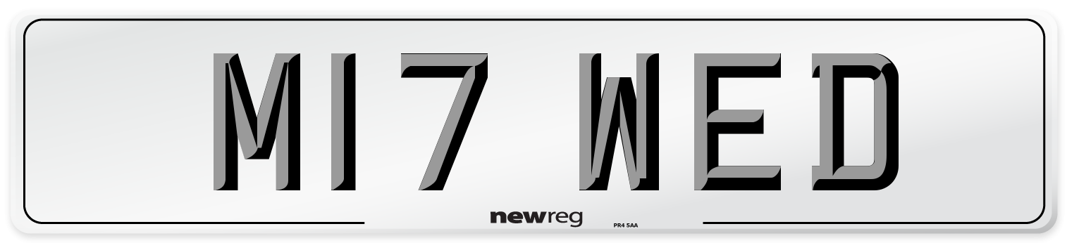 M17 WED Front Number Plate